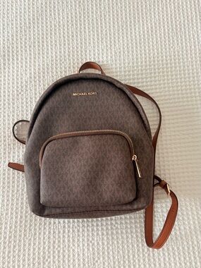 Michael Kors Brown Leather Backpack Purse